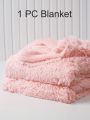 1pc Luxurious Plush Blanket, Soft & Cozy, Thick & Warm Blanket, For Sofa, Bed, Chair, Fluffy & Elegant Home Decor