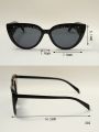 3pcs Women's Multicolor Cat Eye Sun Shades Pc Material Fashionable & Casual, Suitable For Travel And Daily Use