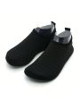 BenBoy Men Striped Pattern Sneakers, Sport Outdoor Polyester Aqua Socks