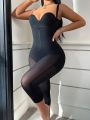 Seamless Body Shaping Jumpsuit With 7/8 Leg Length