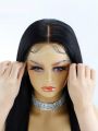 Straight Full Lace Human Hair Wig Pre Plucked Brazilian Straight Transparent Full Lace Human Hair Wigs For Women Natural Color