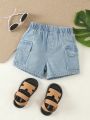 Baby Boys' Casual Comfortable Workwear Denim Shorts With Pockets