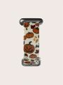 Halloween Pumpkin Style Unisex Fashion Silicone Watch Band Compatible With 38mm 40mm 41mm 42mm 44mm 45mm 49mm, Compatible With Apple Watch Series Ultra/se/8/7/6/5/4/3/2/1