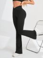 SHEIN Yoga Basic Women's Yoga Flare Bottom Sports Pants