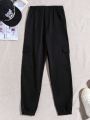Boys' Cargo Jogger Pants With Elastic Cuffs And Multiple Pockets