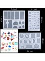 83Pcs Silicone Resin Mold Silicone Jewelry Earring Molds Epoxy Resin Molds DIY Craft Tools Set for Beginners Adults Kids for Jewelry Pendant Necklace Ornament Keychain