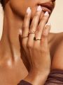 SHEIN SXY 3pcs/set Minimalist Fashionable Personalized Rings