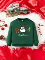 Baby Girl Christmas Print Sweatshirt