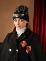 HARRY POTTER X SHEIN Letter Knitted Hat - Black