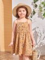 SHEIN Kids SUNSHNE Toddler Girls Ditsy Floral Print Cami Dress