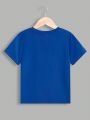 SHEIN Kids SPRTY Young Boy Casual Colorblock T-Shirt