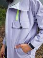 In My Nature Women's Outdoor Hooded Raincoat With Flip Design
