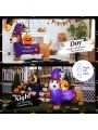 Gymax 5FT Inflatable Halloween Dachshund Dog & Ghost Pumpkin Holiday Decor w/ LED Lights