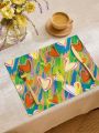 GIOIA TANG 1pc Abstract Hand-Painted Heart Pattern Printed Place Mat, Suitable For Everyday Kitchen, Dining Room Table Decoration