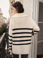 SHEIN Frenchy Women's Striped Drop Shoulder Sweater