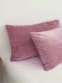 1pc Bean Paste Color Crystal Velvet Pillowcase