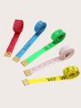 2pcs 1.5M Mini Plastic Measuring Tape,Daily Random Color Metal Buckle Band Tape For Sewing Tailor Cloth Body Measurement