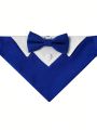 1pc Pet Collar With Fashionable Bandana & Suit Collar, Suitable For Pet Flower Girls & Ring Bearers Wedding Attire