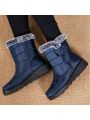 New Style Fur Collar High Tube Cross-border Warm Women's Snow Boots  Waterproof Women's Boots Casual Women's Shoes