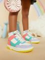 Girls Colorblock Lace Up Front High Top Sneakers