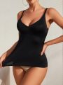 1pc Solid Color V-Neck Slimming Camisole Tank Top