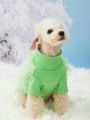 PETSIN Plush Green Warm Knit T-shirt