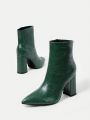 SHEIN BIZwear New Arrivals Fashionable Pointed Toe High Heeled Boots For Autumn/winter