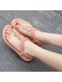 Women's Flat Sandals T-Strap for Women Sandals Casual Summer Beach Cruise Sandals Open Toe Slip On Sandal