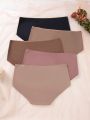 Women'S Solid Color Safety Physiological Panties, 5pcs/Pack