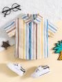 Baby Boy Striped Print Shirt