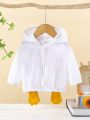 Baby Boys' Solid Color Hooded Sun Protection Jacket