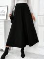 EMERY ROSE Ladies' Solid Color Simple Skirt
