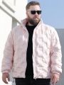 Manfinity Homme Men's Plus Size Zipper Front Quilted Jacket