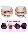 5pcs Set Colorful Clip In Synthetic Hair Extension Long Straight  For Women Girl Kids With Cosplay