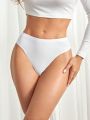 3pcs Women's Seamless Solid Color Triangle Panties