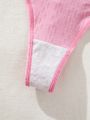 SHEIN Textured Knit Thongs