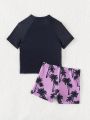 Infant Boys' Coconut Tree Print Swimwear Set