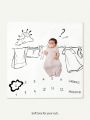 Cozy Cub 1pc Digital Print Blanket For Taking Photos With Clothes Hanger