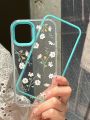 3 In 1 Flower Print Clear Phone Case