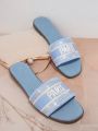 Ladies' Fashionable Blue Flat Sandals