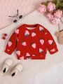 Baby Girl Strawberry Print Sweatshirt