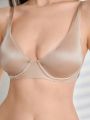 SHEIN Leisure Solid Color Push-Up Bra