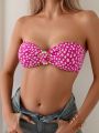 SHEIN Swim Mod Small Floral Print Bikini Top