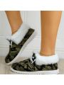 New Fashion Women's Winter Boots, Flat, Furry, Cross Strap, Ankle Boots, Simple, Casual, High-top, Cool Girl Style