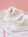 Girls Holographic Lace Up Front Sneakers