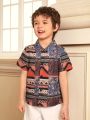 SHEIN Kids EVRYDAY Young Boy Casual Comfortable All-Match Shirt For Holiday
