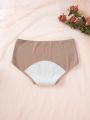 Women'S Solid Color Safety Physiological Panties, 5pcs/Pack