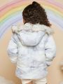 Little Girls' Tie Dye Hooded Warm Jacket