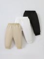 Infant Boys' Knotted Waistband Pants With Badge Detail