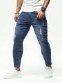 Men's Plus Size Distressed Skinny Jeans